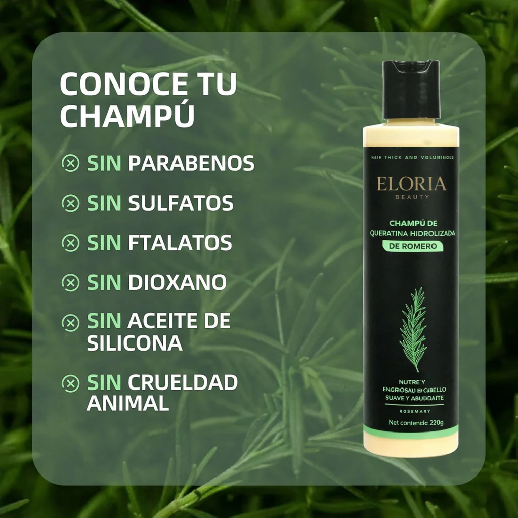 Champú orgánico de romero para el crecimiento del cabello - Image 2